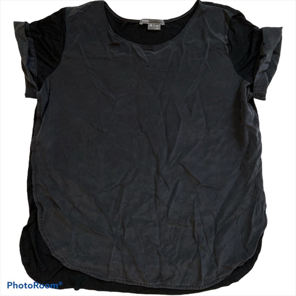 Vince Silk Viscose short sleeve Blouse top